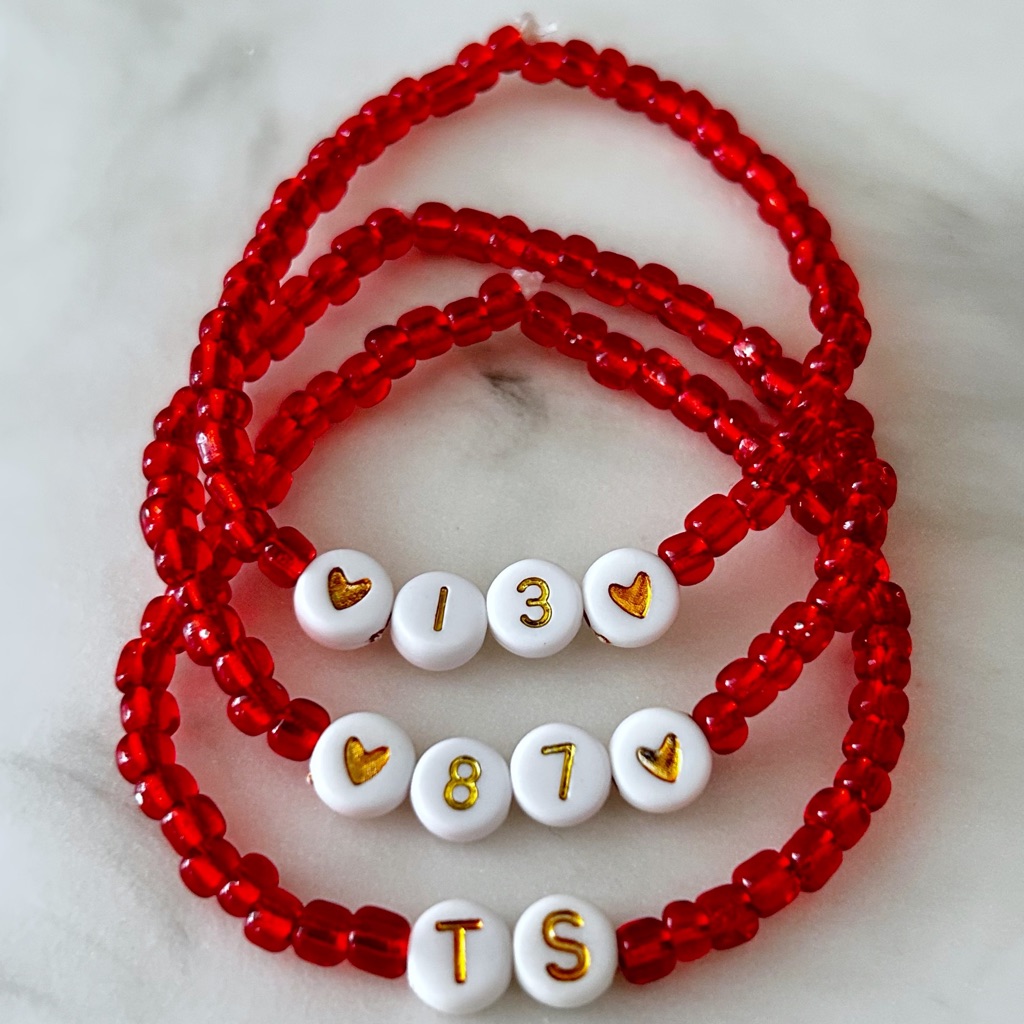 3 Taylor Swift Friendship Bracelets 87 13 Travis Kelce Chiefs Numbers Version